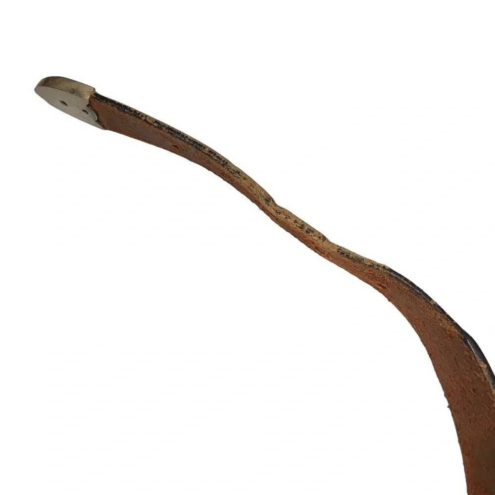 ORION LEATHER COMPANY Belt Largemouth Bass Concho Brown Antique Silver Finish